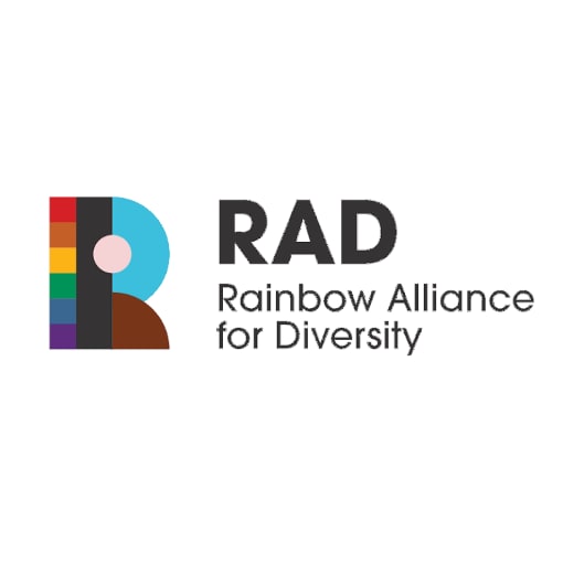 RAD logo, Rainbow Alliance for Diversity, a GAF employee community group