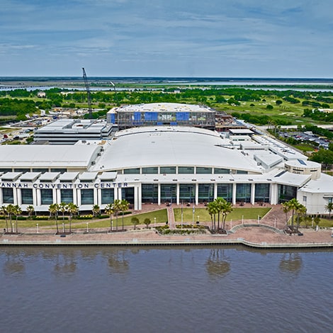 Savannah Convention Center with GAF commercial roofing materials