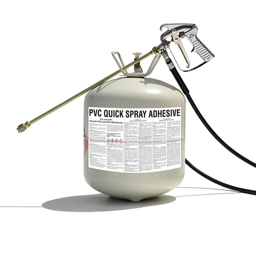 Container of PVC Quick Spray adhesive