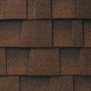 Brown Timberline HDZ RS+ roof shingle swatch