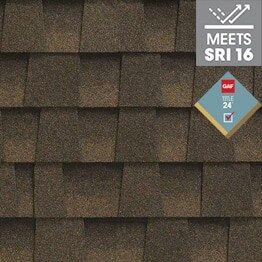 Timberline HDZ® RS Aged Chestnut cool roof shingle swatch