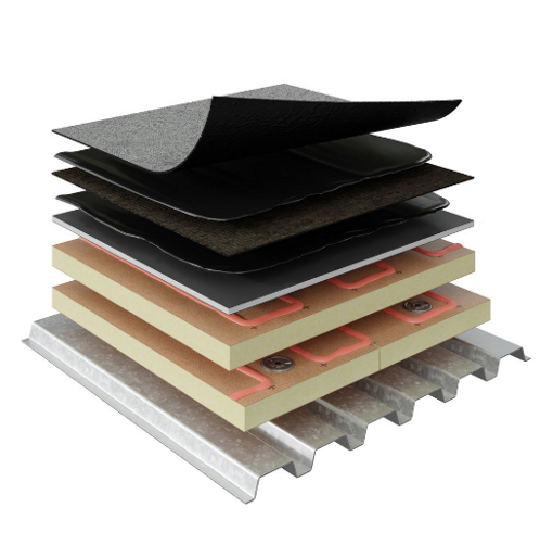 Roofing components of Asphaltic SBS, Cold-Applied school roofing solution