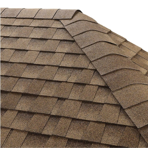 Close-up of Seal-a-Ridge ridge cap shingle made in America by GAF