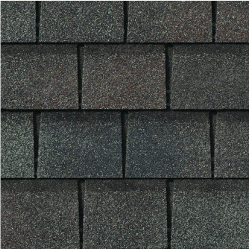 Close-up of Slateline shingle made in America by GAF