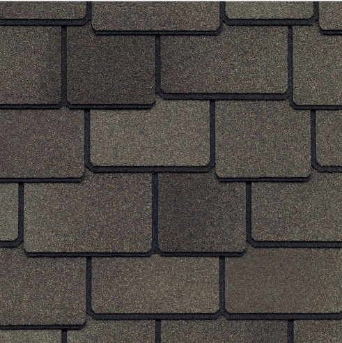 Close-up of Woodland roof shingle made in America by GAF