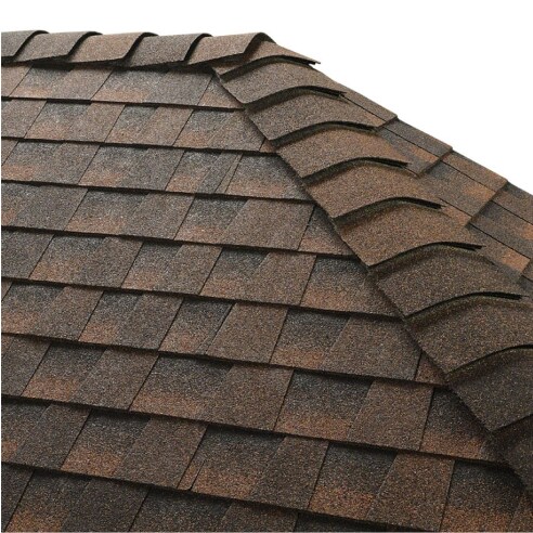 Close-up of Z-Ridge ridge cap shingle made in America by GAF