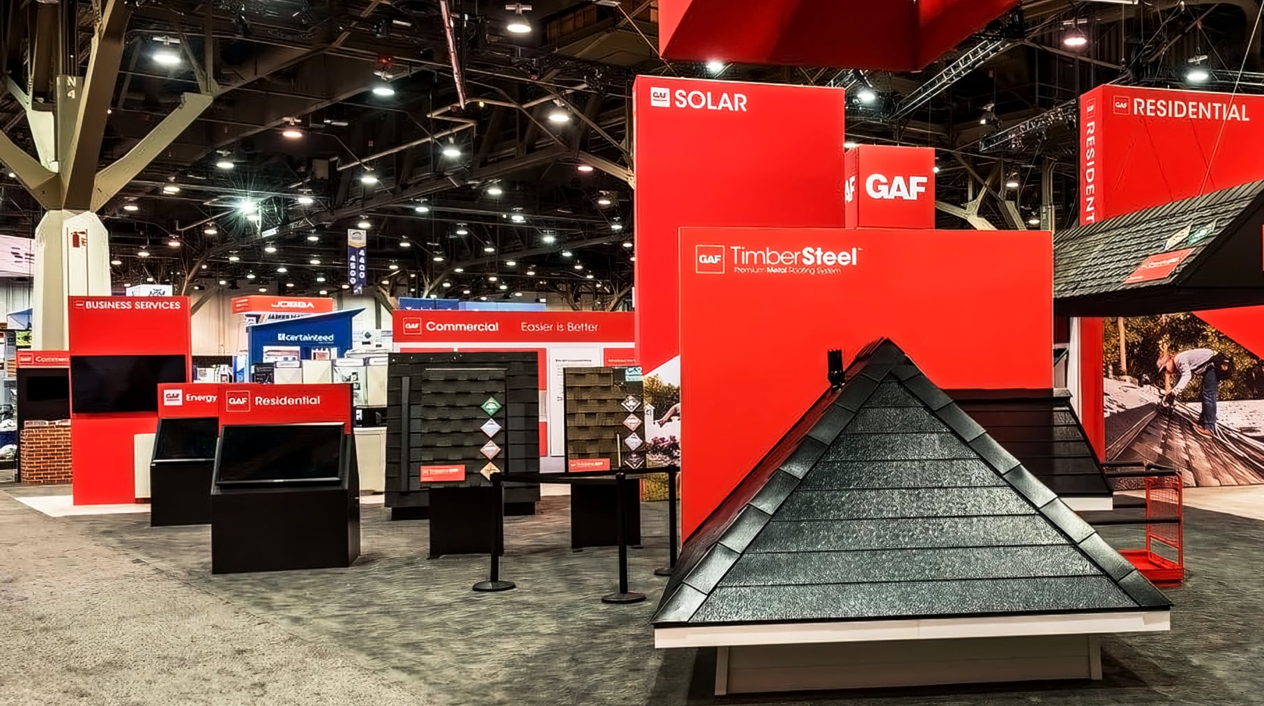 GAF International Roofing Expo booth