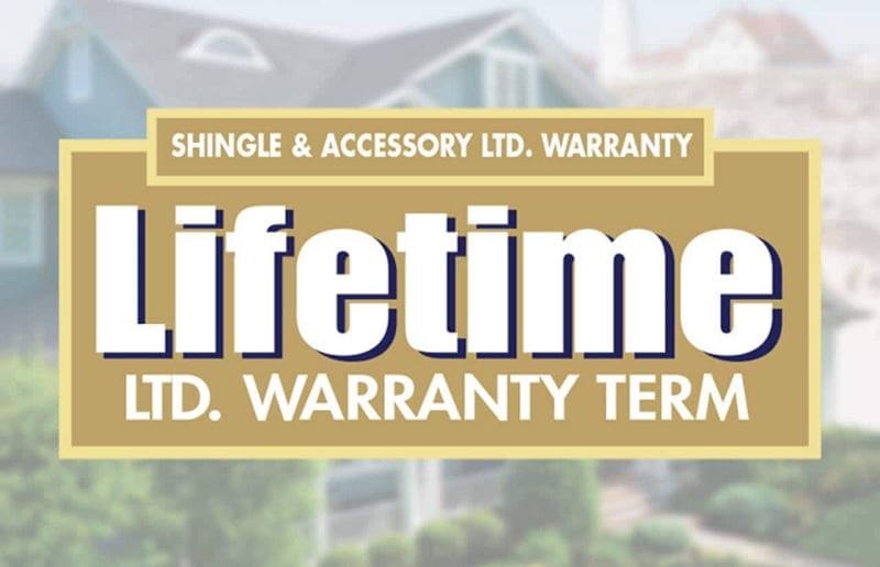 GAF Liftetime Limited Warranty logo introducted in 2011 on all laminated shingles