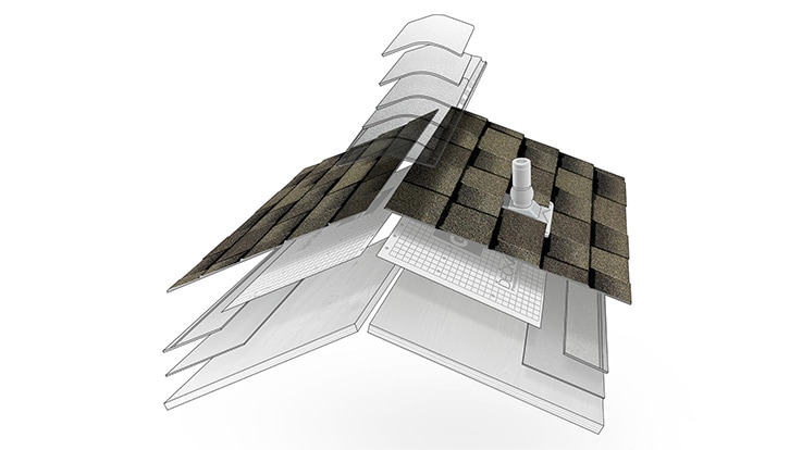 Shingles, part of the GAF Lifetime Roofing system