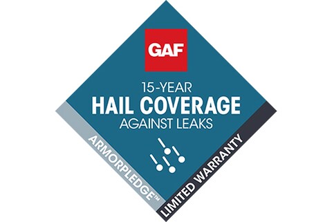 15 year Hail Coverage Against Leaks GAF Warranty diamond