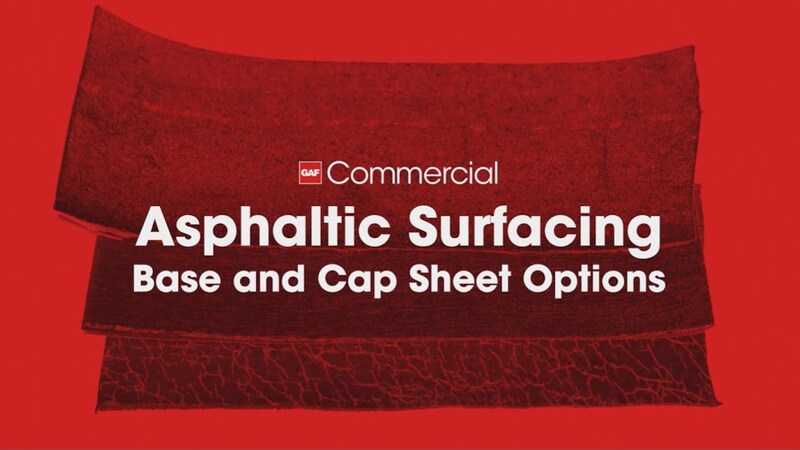 Video start for Asphaltic surfacing base and cap sheet options by GAF Commercial Roofing