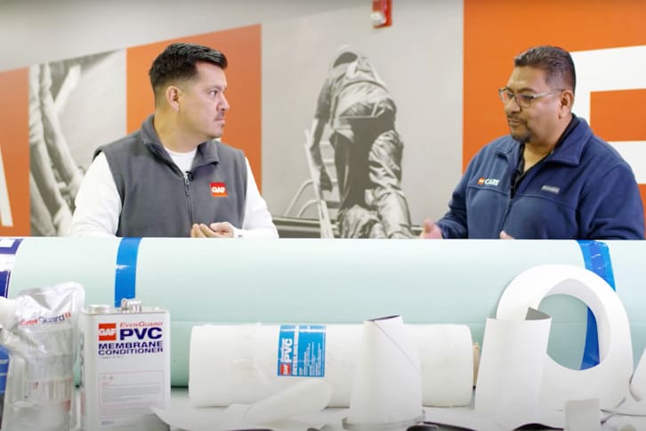 GAF commercial roofing experts from the Roofing it Right series discussing pvc roofing installation