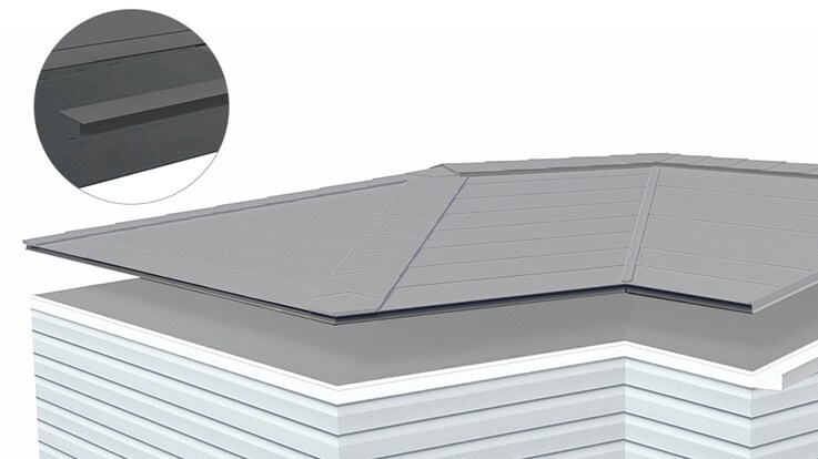 Eave drip flashing component in the TimberSteel™ Premium Metal roofing system